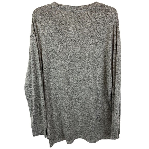 Spirit Sweater  Women's S  Gray Super Soft Oversized Lotus Pullover V-Neck Top - Picture 2 of 5